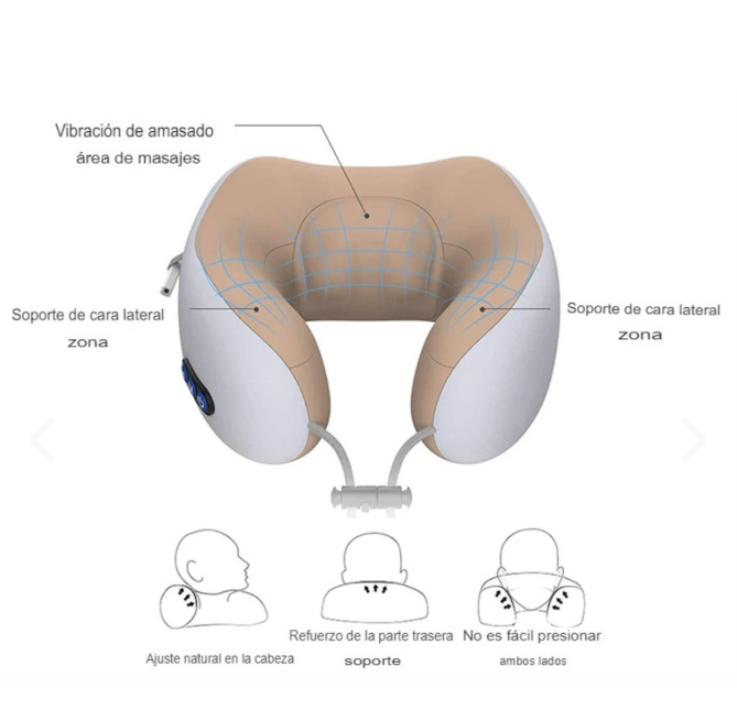 Cojín de Masaje Cervical para Viajes
