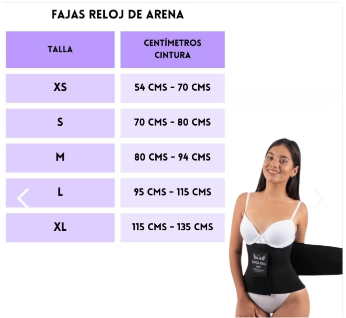 Faja Cinturilla Reloj De Arena Reductora