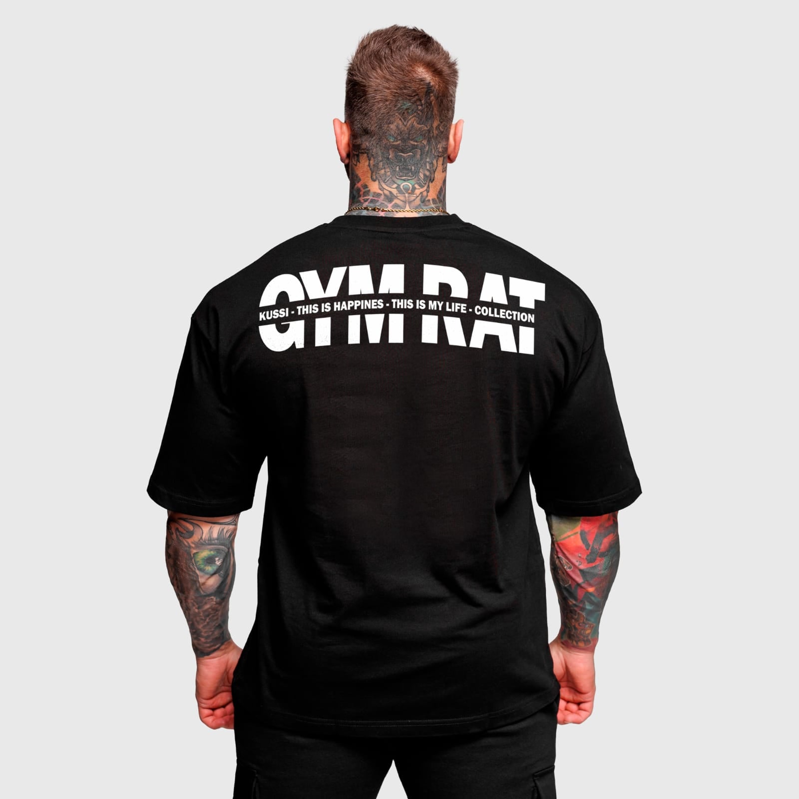 Polera Oversize Gym Rat black
