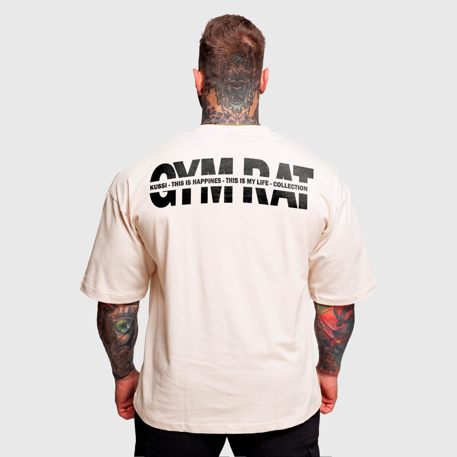 Polera Oversize Gym Rat black